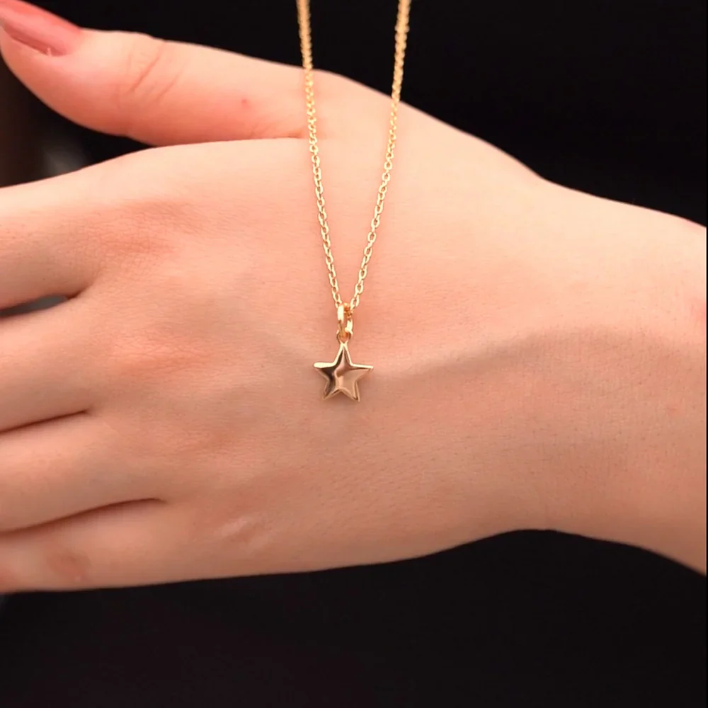 14K Gold Plated Pendant With Star Pendant - Image 2