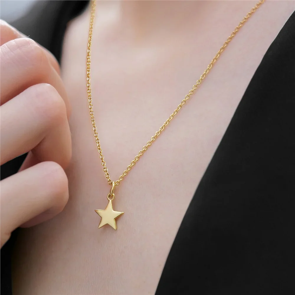 14K Gold Plated Pendant With Star Pendant - Image 3