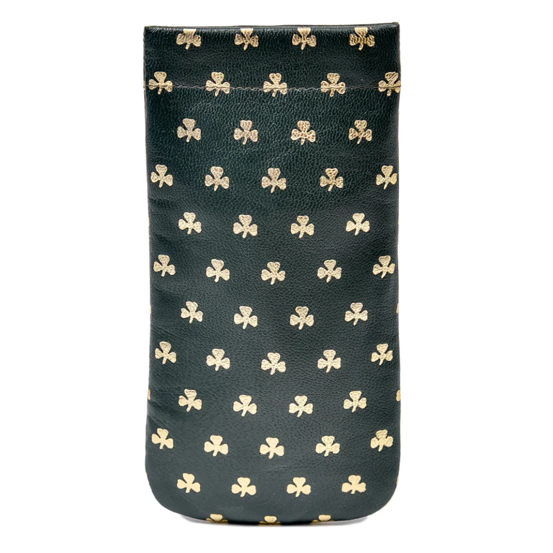 All Over Shamrock Leather Readers Specs Case - Image 2