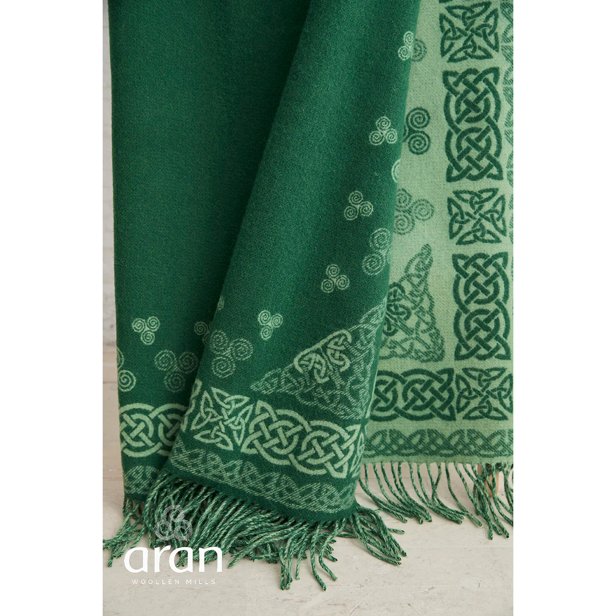 Aran Blanket With Celtic Swirl - Image 3