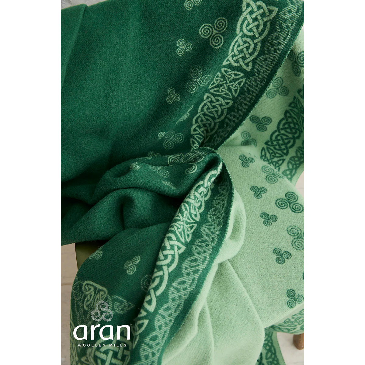 Aran Blanket With Celtic Swirl - Image 4