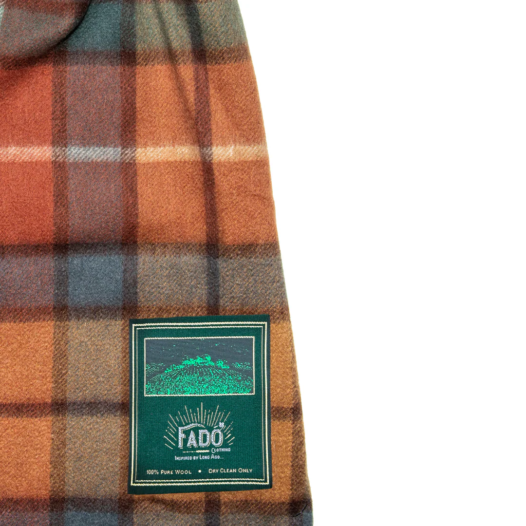Autumn Checkered Brushed Wool Scarf - Image 2