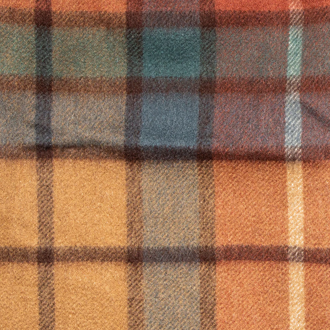 Autumn Checkered Brushed Wool Scarf - Image 3