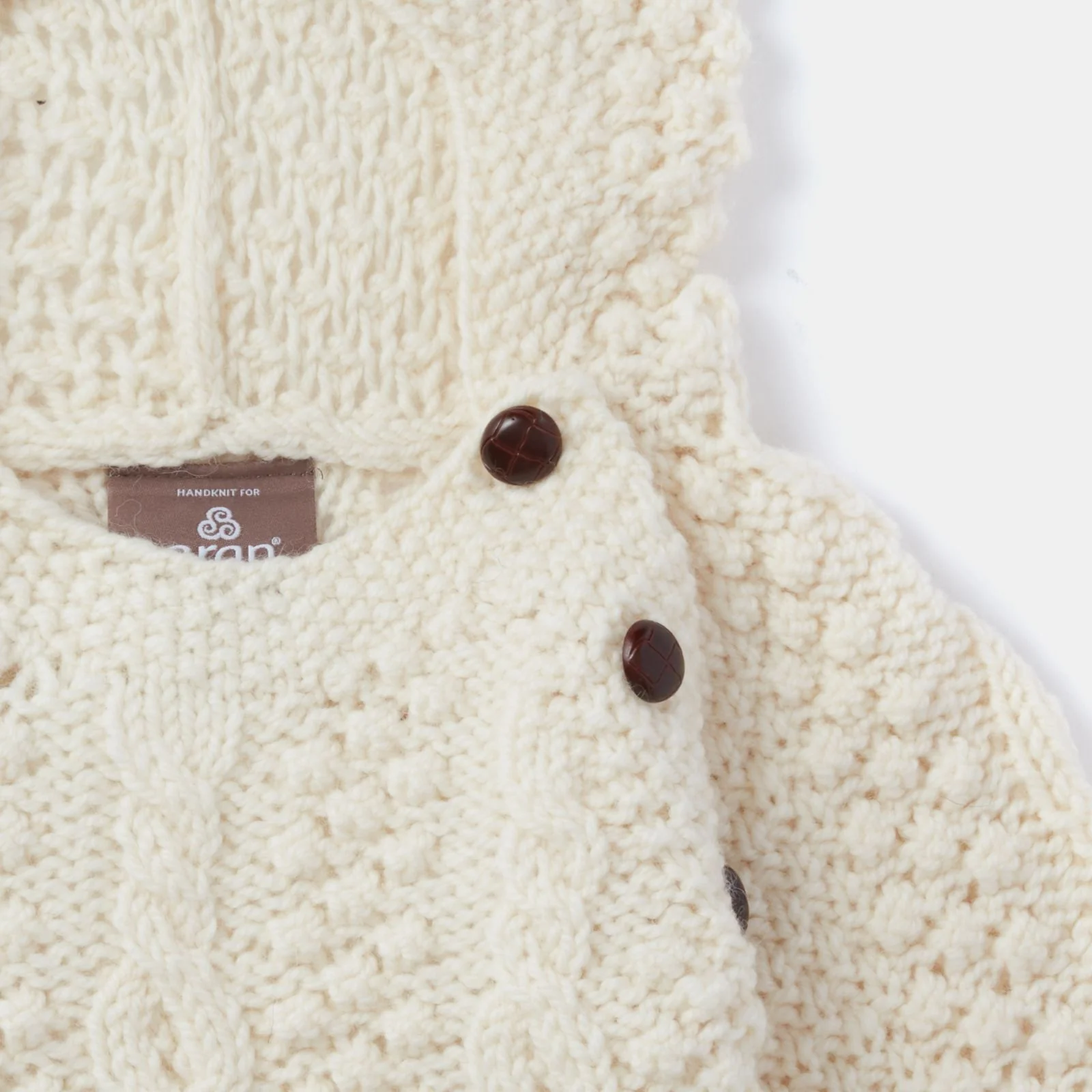 Baby Aran Side-Fastening Hoodie - Image 8