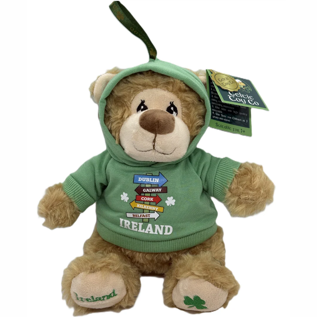 Bear Soft Toy in Ireland County Hoodie 20cm