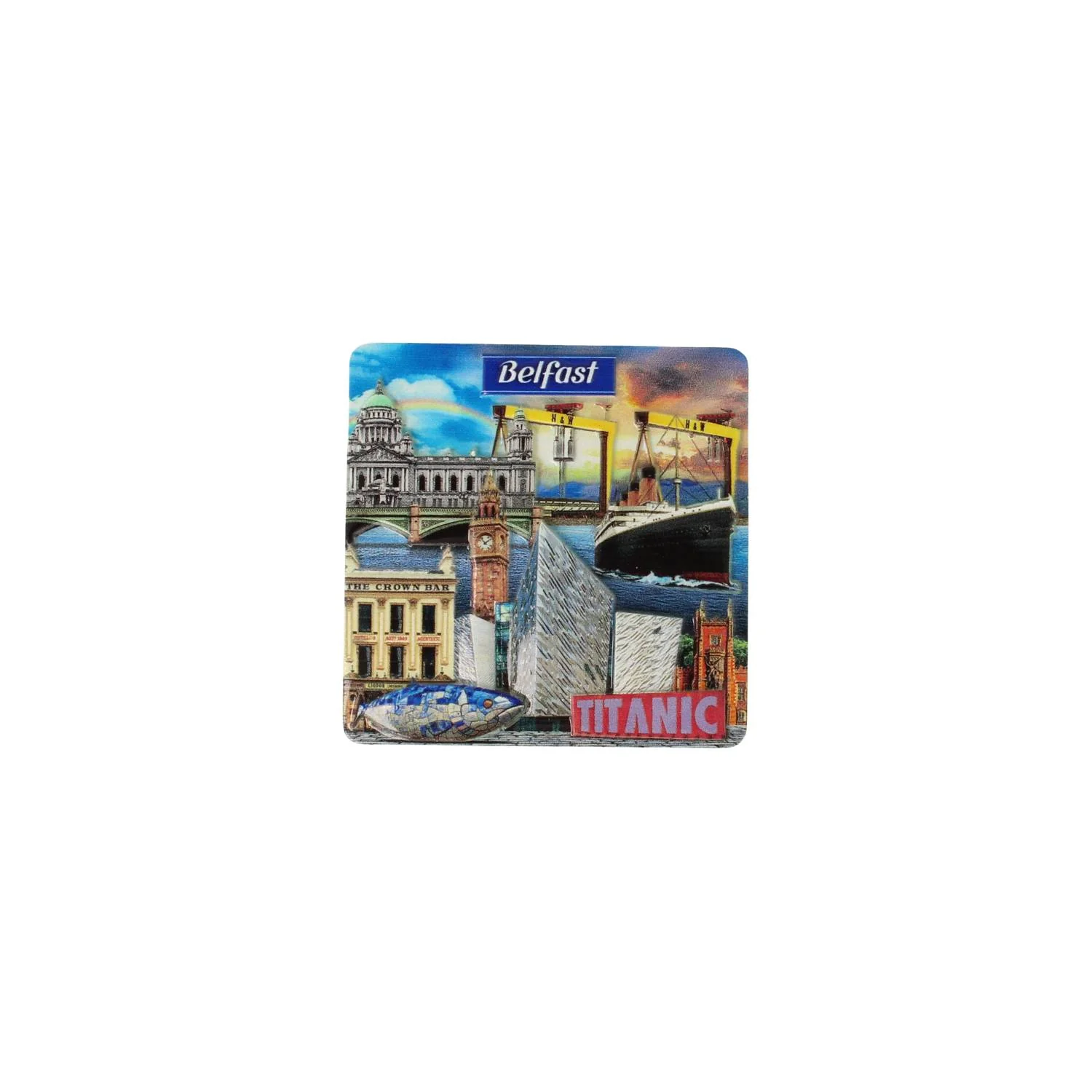 Belfast Montage Printed Resin Magnet