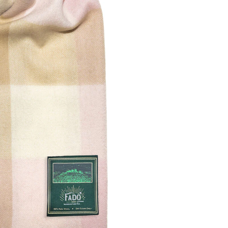 Brushed Woollen Scarf Camel Rose - Image 2