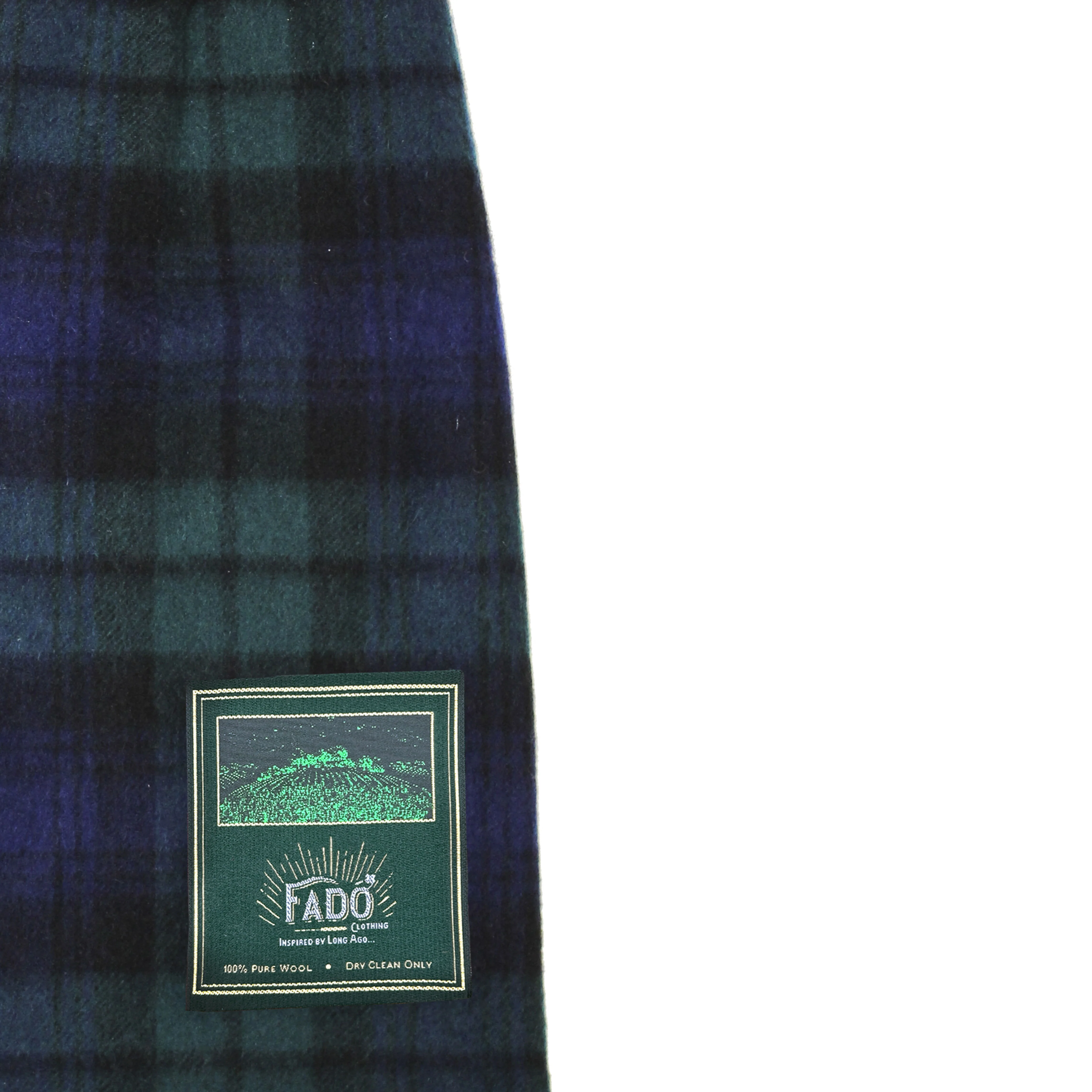 Brushed Woollen Tartan Scarf Blackwatch - Image 2