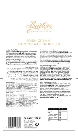 Butlers Irish Cream Chocolate Truffles In Tapered Box 300g - Image 2