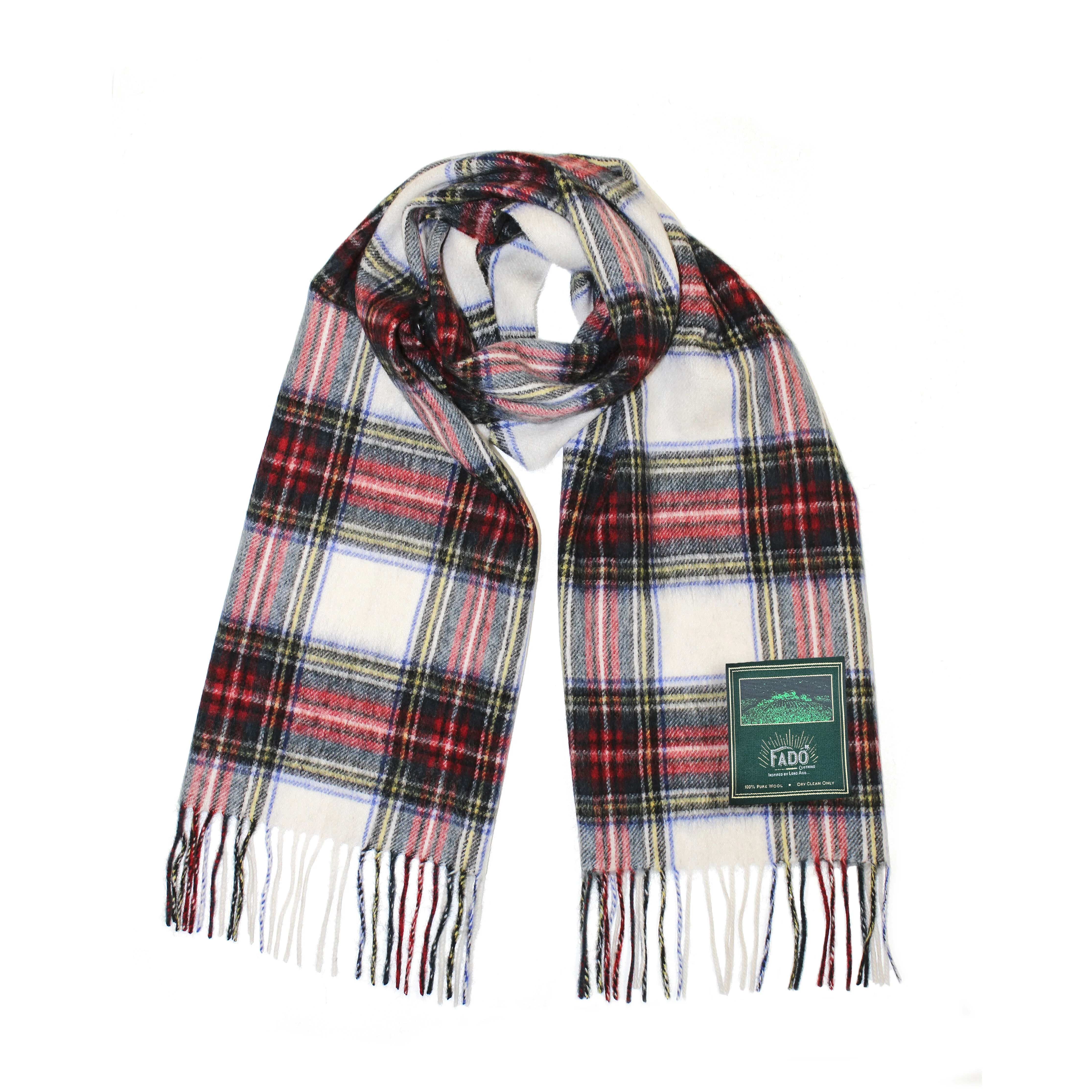 Carrolls Irish Designs Wool Scarf White