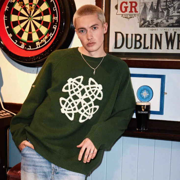 Celtic Knot Sage Crew Neck Jumper - Image 2