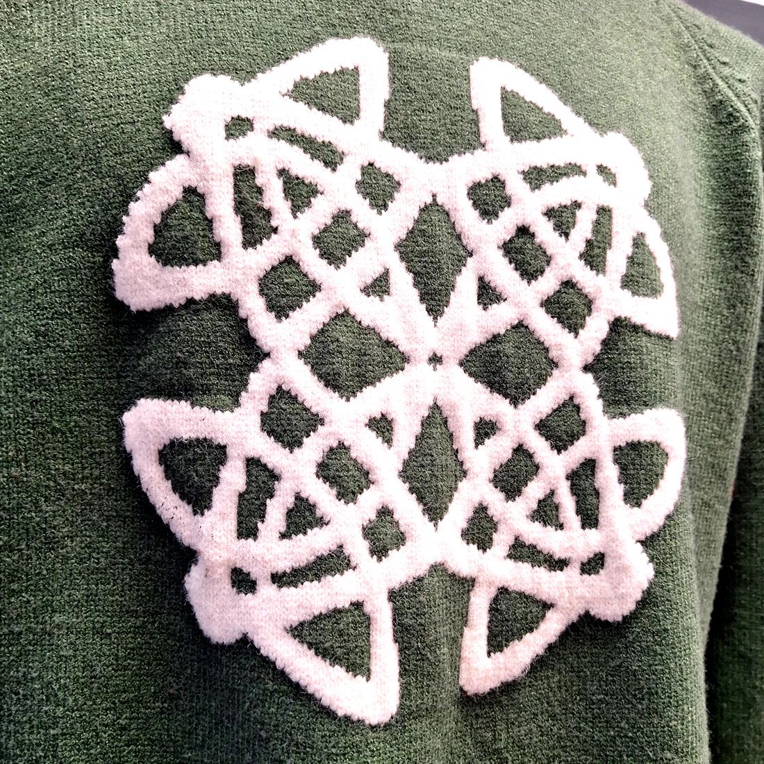 Celtic Knot Sage Crew Neck Jumper - Image 5