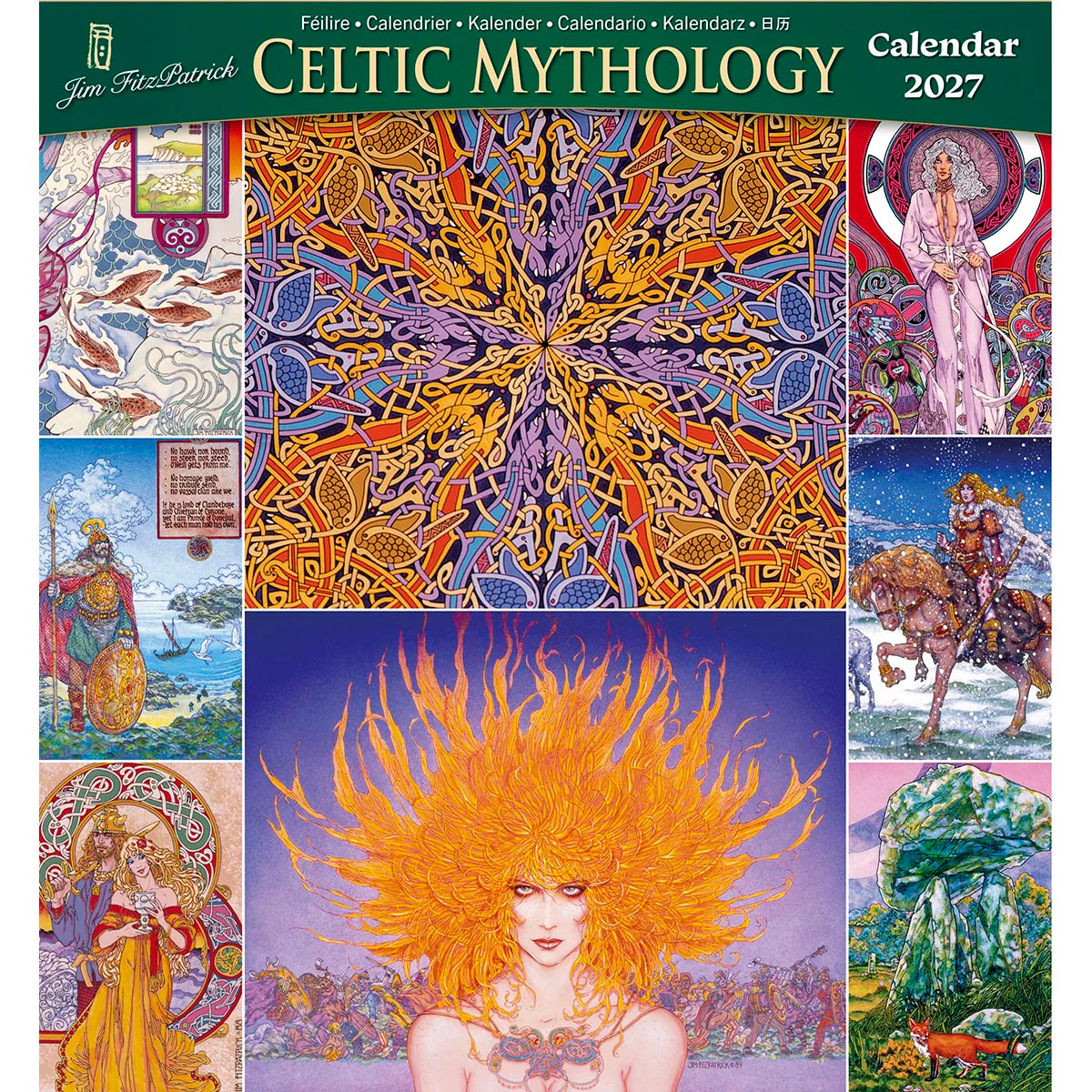 Celtic Mythology Large Calendar 2027