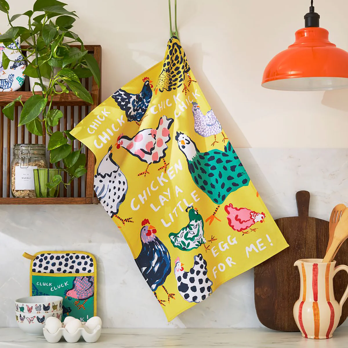 Chick Chicken Cotton Tea Towel - Image 2