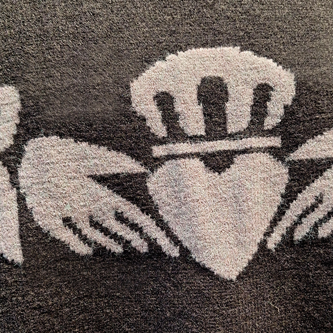 Claddagh Black and Grey Crew Neck Jumper - Image 5