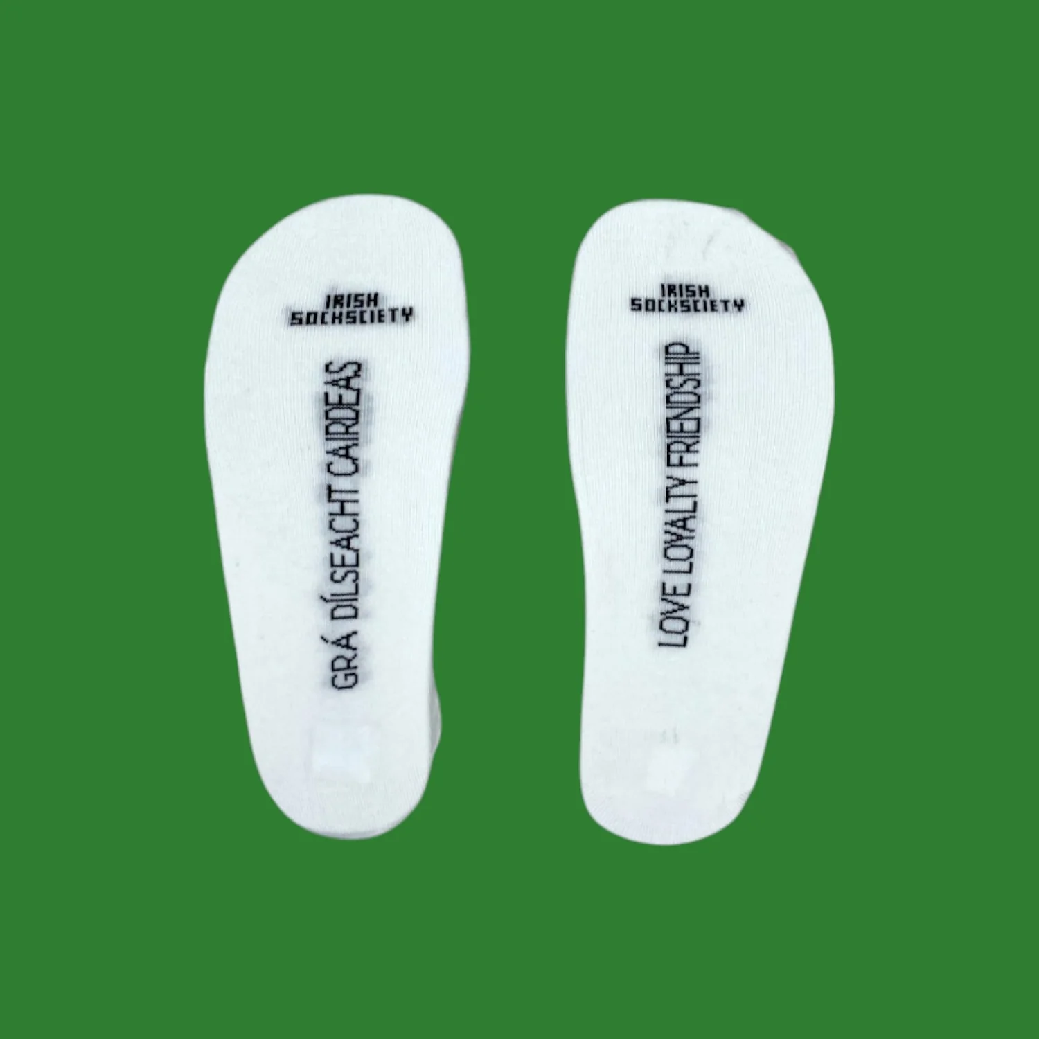 Claddagh Embroidered White Socks - Image 4