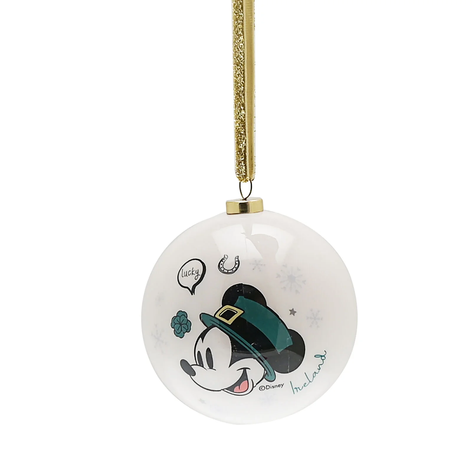 Disney Set Of 4 Irish Mickey & Minnie Baubles - Image 2