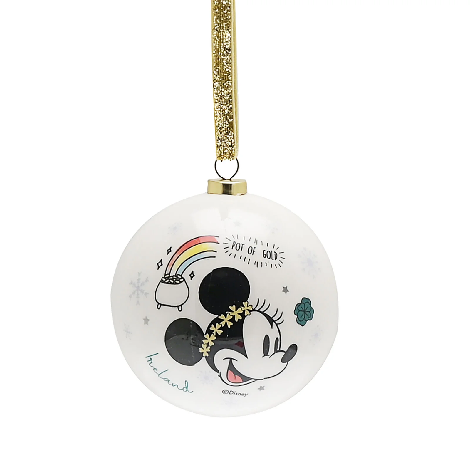 Disney Set Of 4 Irish Mickey & Minnie Baubles - Image 3