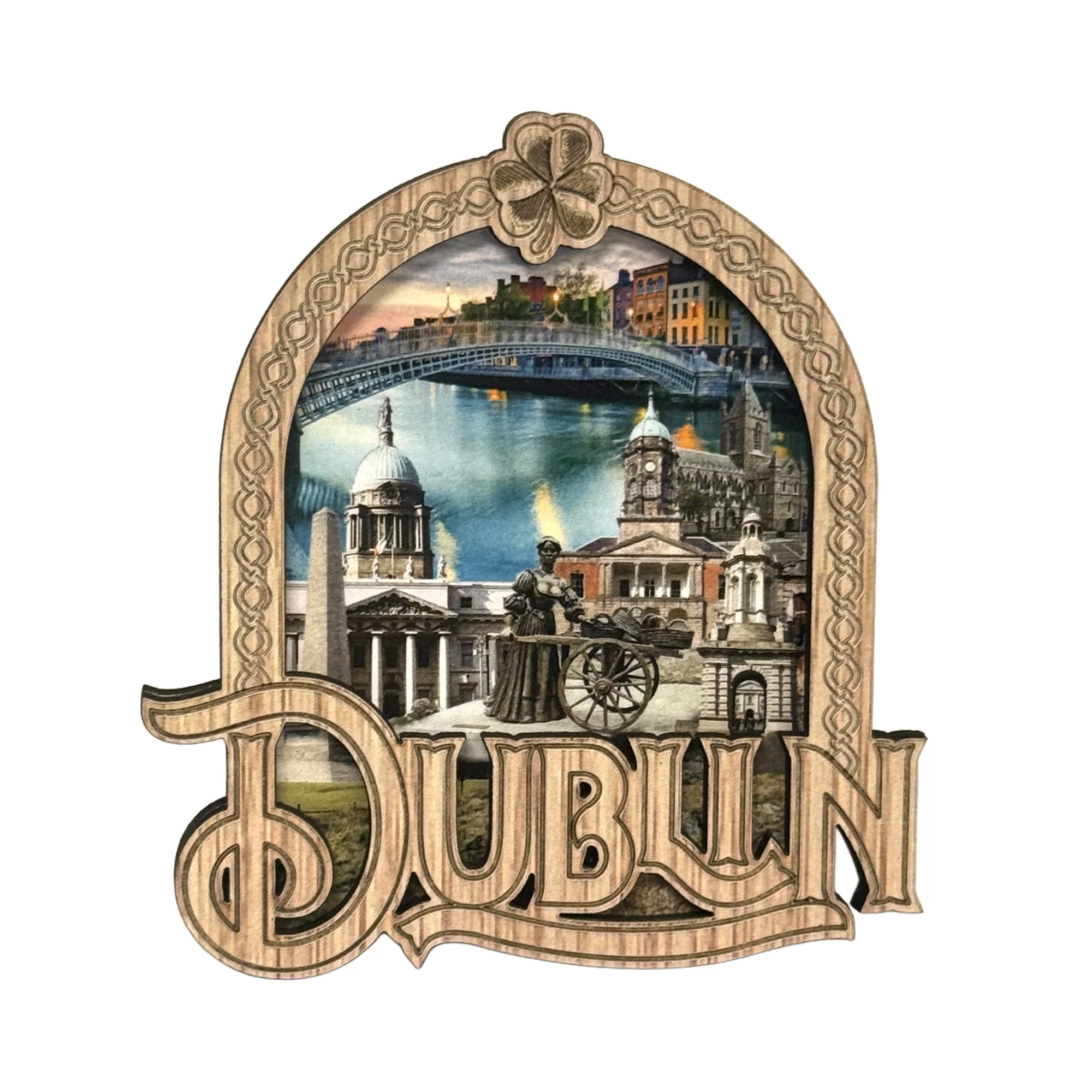 Dublin Arch Wood Magnet