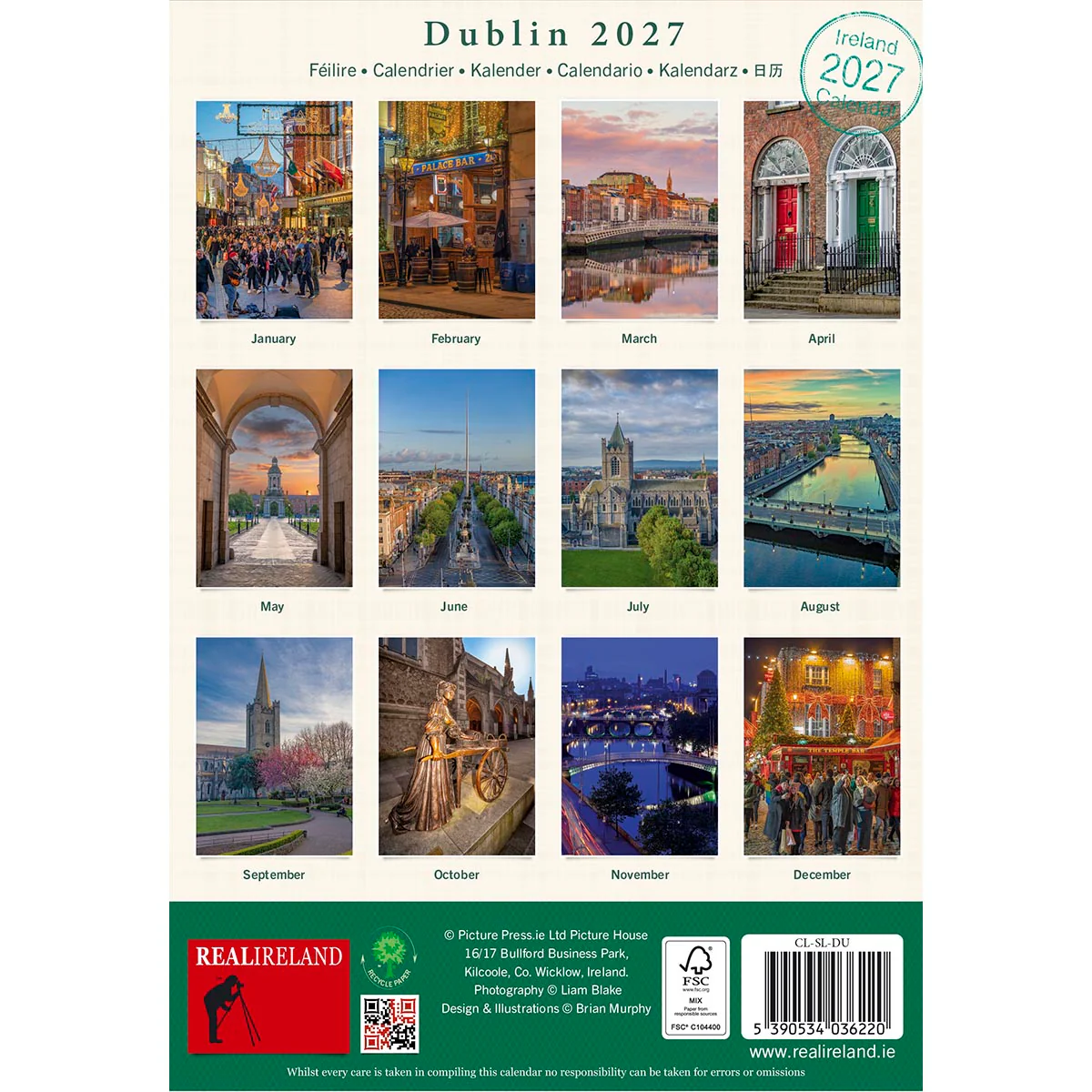 Dublin Slim Calendar 2027 - Image 3