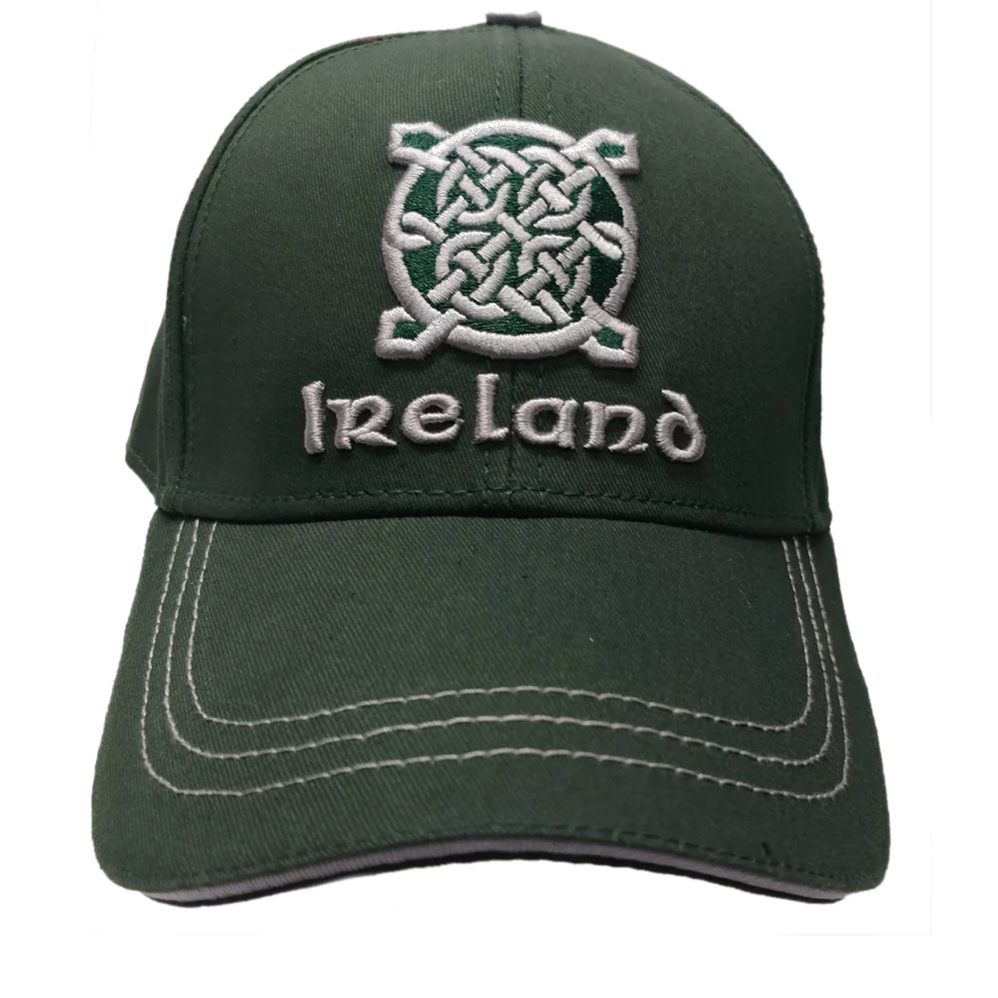 Embossed Ireland Celtic Knot Green Baseball Cap - Image 2
