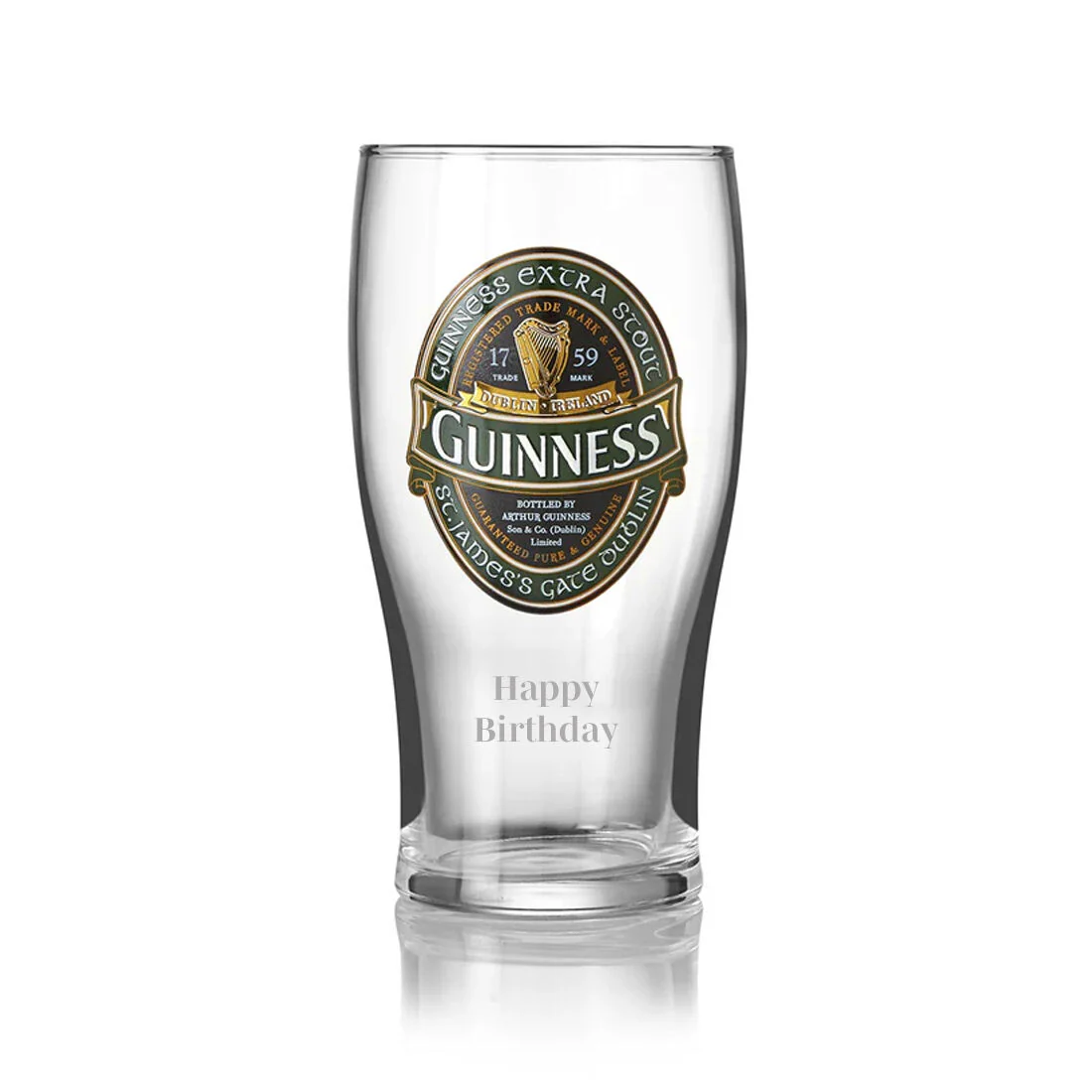 Engraved Guinness Ireland Pint Glass In Giftbox - Image 4