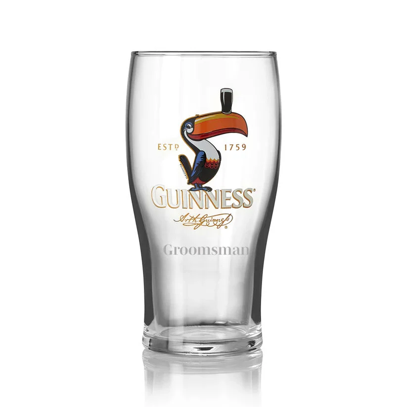 Engraved Guinness Toucan Pint Glass In Giftbox - Image 5