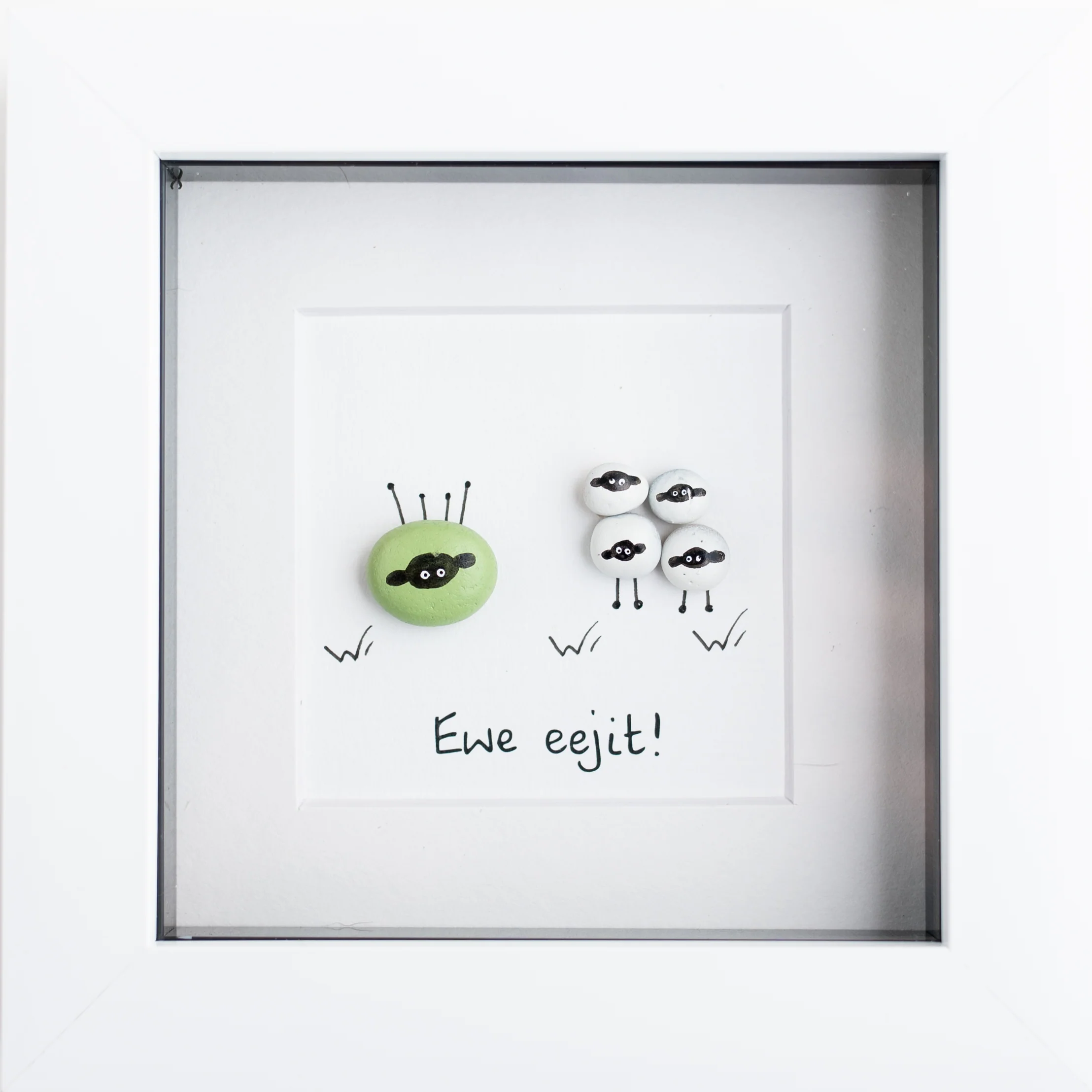 Ewe Eejit Pebble Art Print