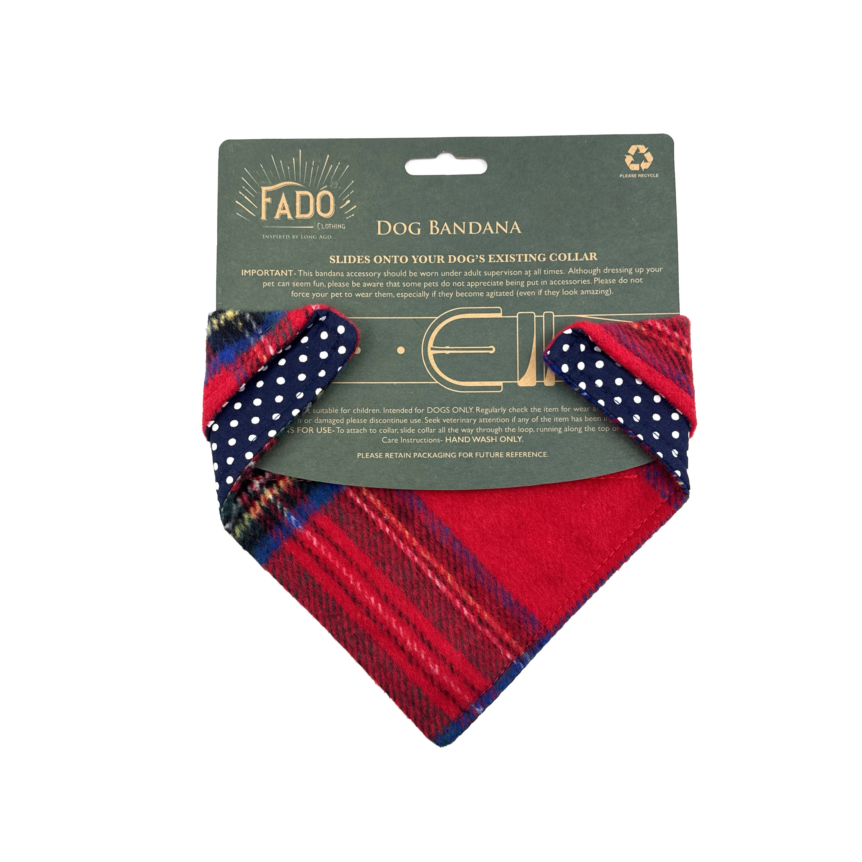 Fado Tartan Royal Stewart Dog Bandana - Image 3