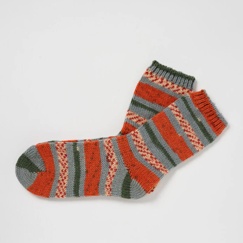 Fair Isle Women's Socks Orange