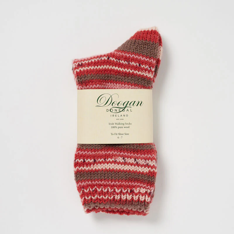 Fair Isle Women's Socks Pink - Image 2