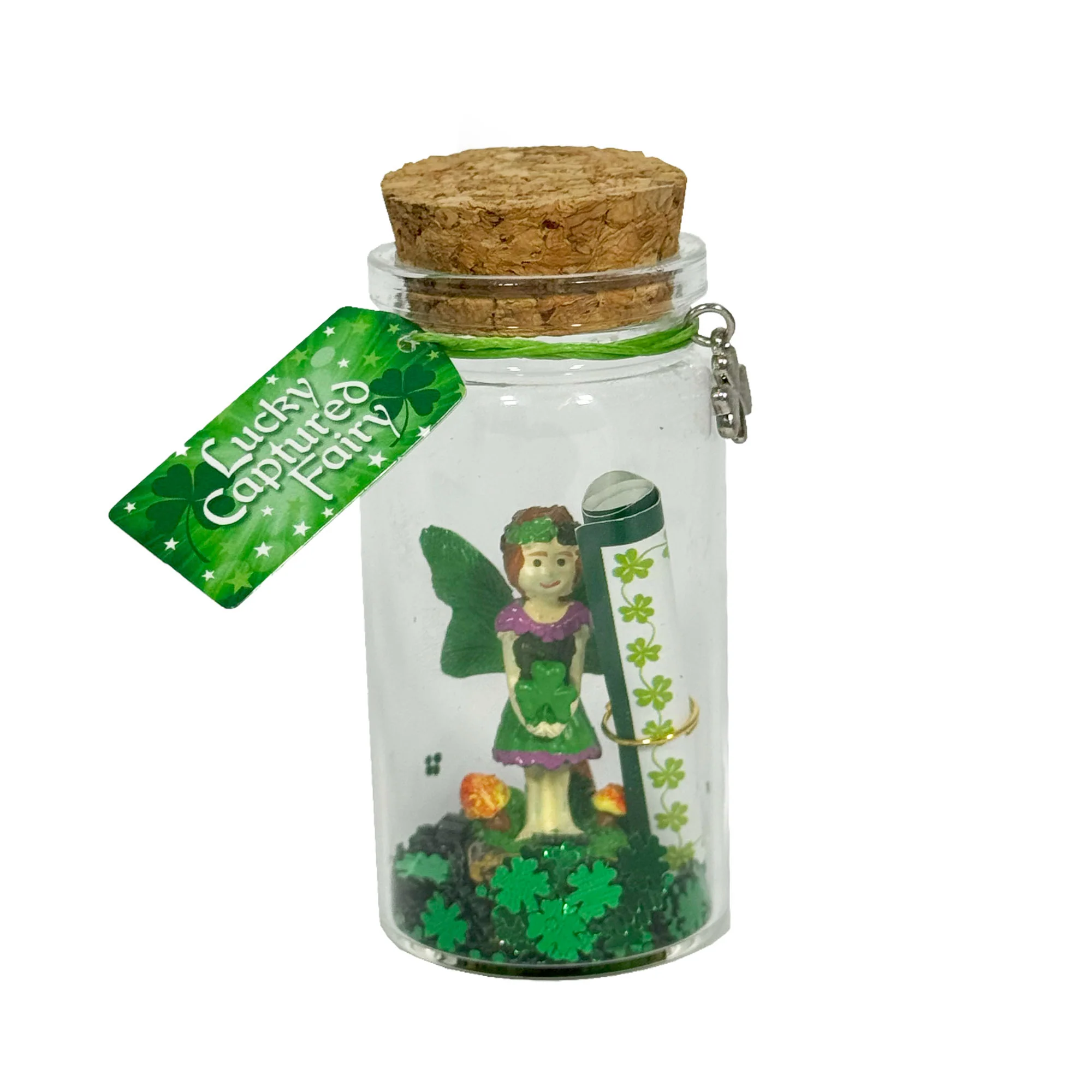 Four Leaf Clover Fairy Wishing Jar