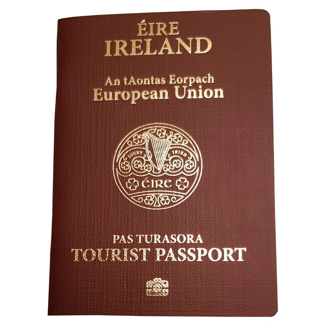 Funny Irish Tourist Passport With Irish Landmarks Phrases & Symbols