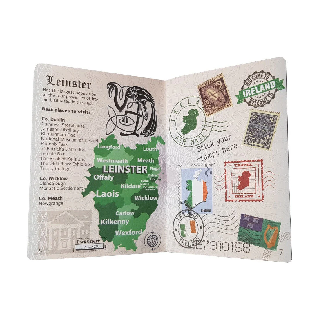 Funny Irish Tourist Passport With Irish Landmarks Phrases & Symbols - Image 4
