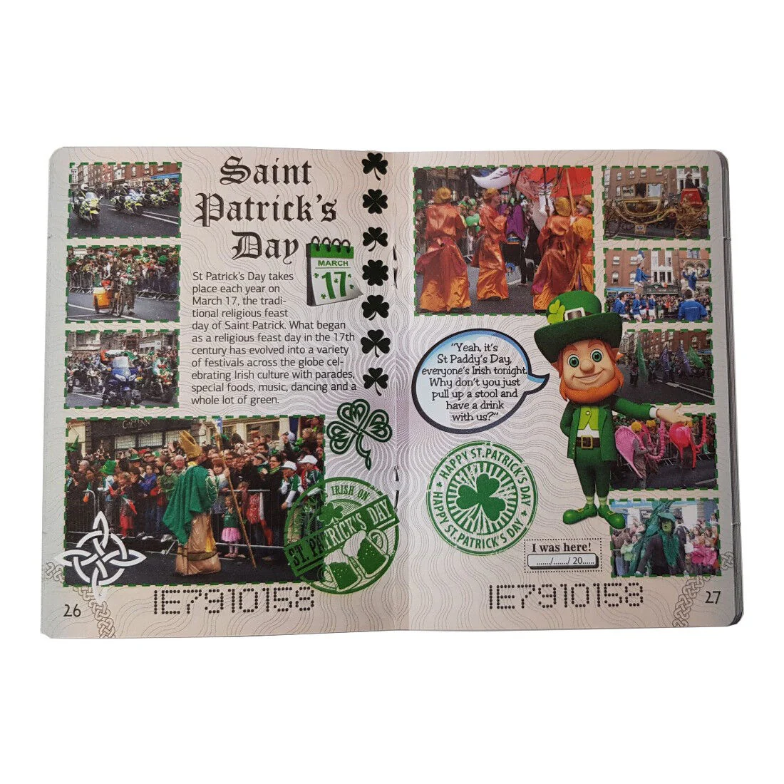 Funny Irish Tourist Passport With Irish Landmarks Phrases & Symbols - Image 6
