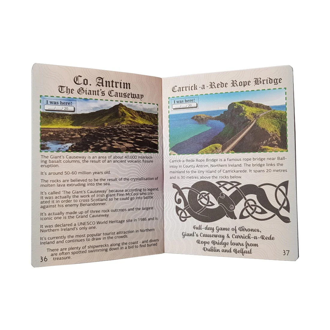 Funny Irish Tourist Passport With Irish Landmarks Phrases & Symbols - Image 7