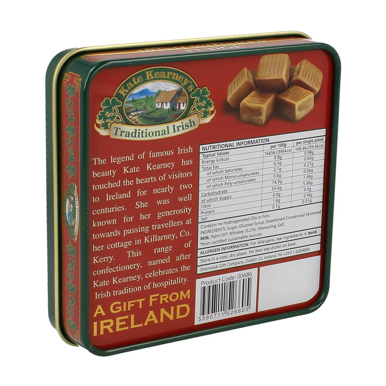 Gift From Ireland Kate Kearney Irish Whiskey Fudge In Tin 100g - Image 4