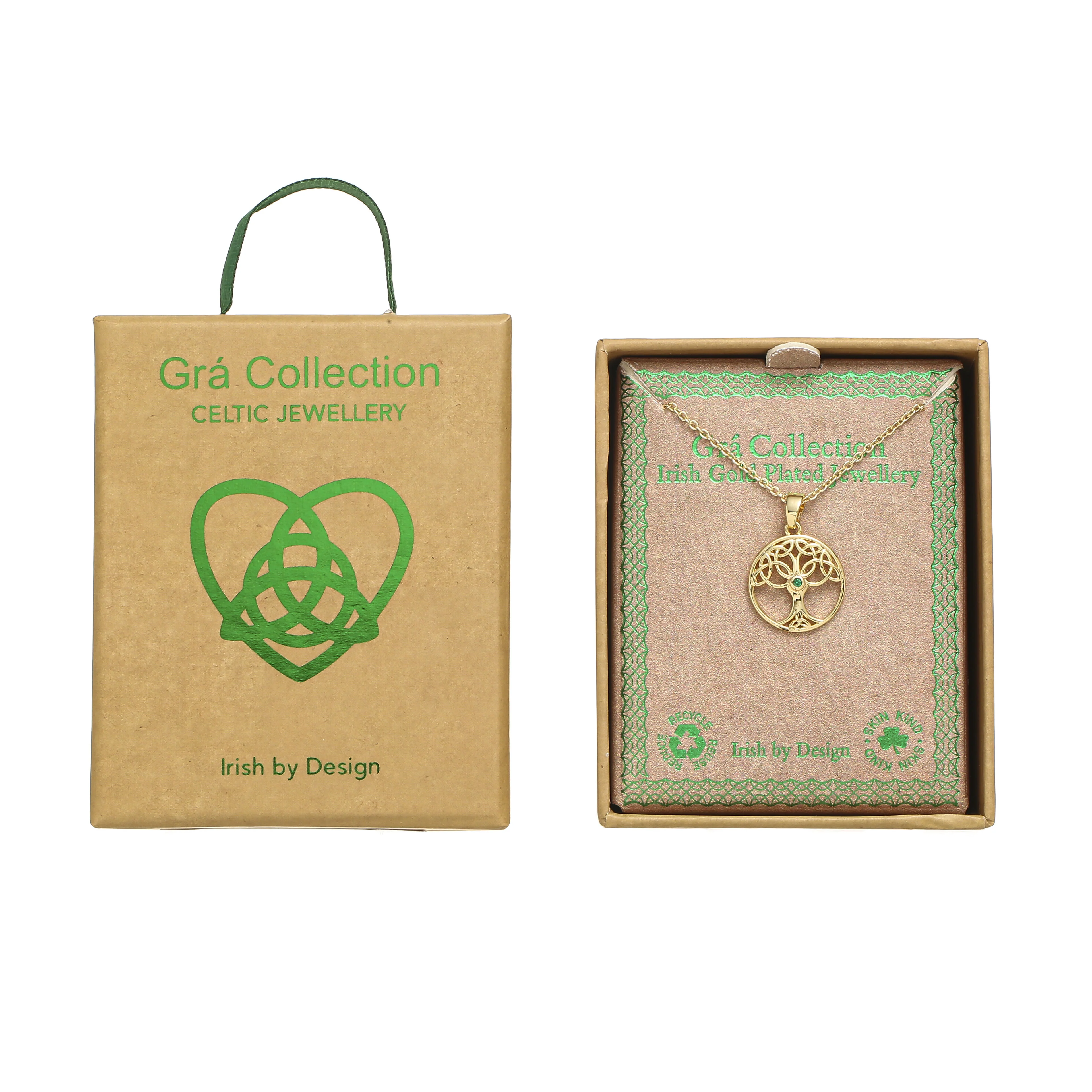 Gold Plated Trinity Tree Of Life Pendant - Image 3