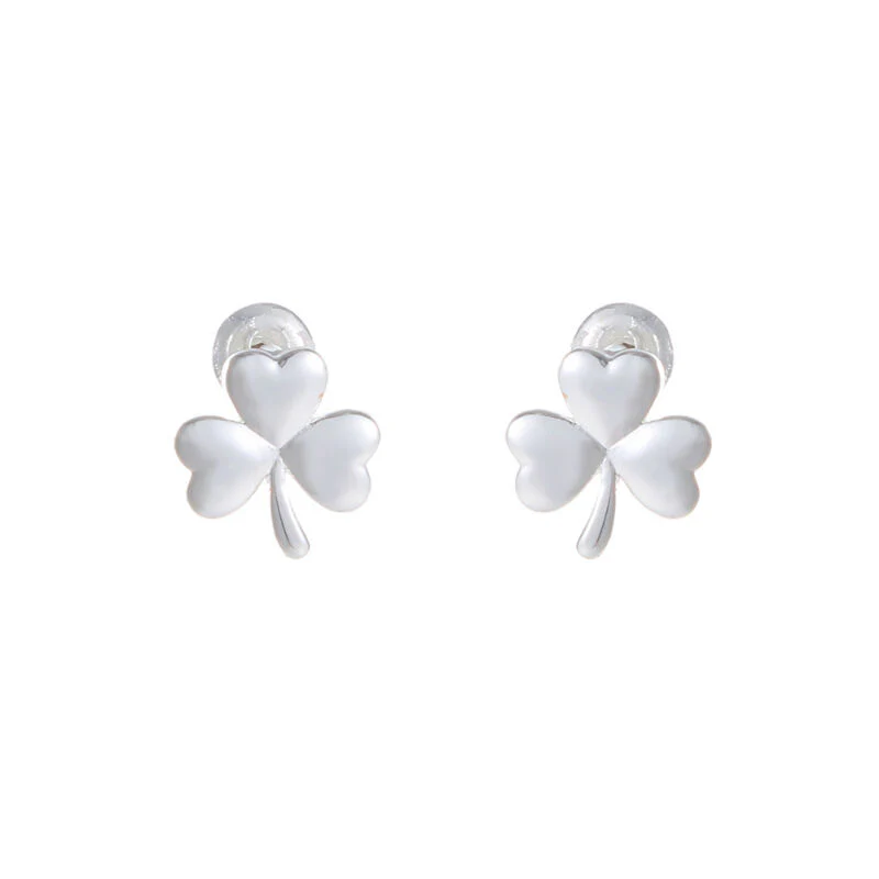 Grá Collection Silver Plated Shamrock Earrings - Image 2