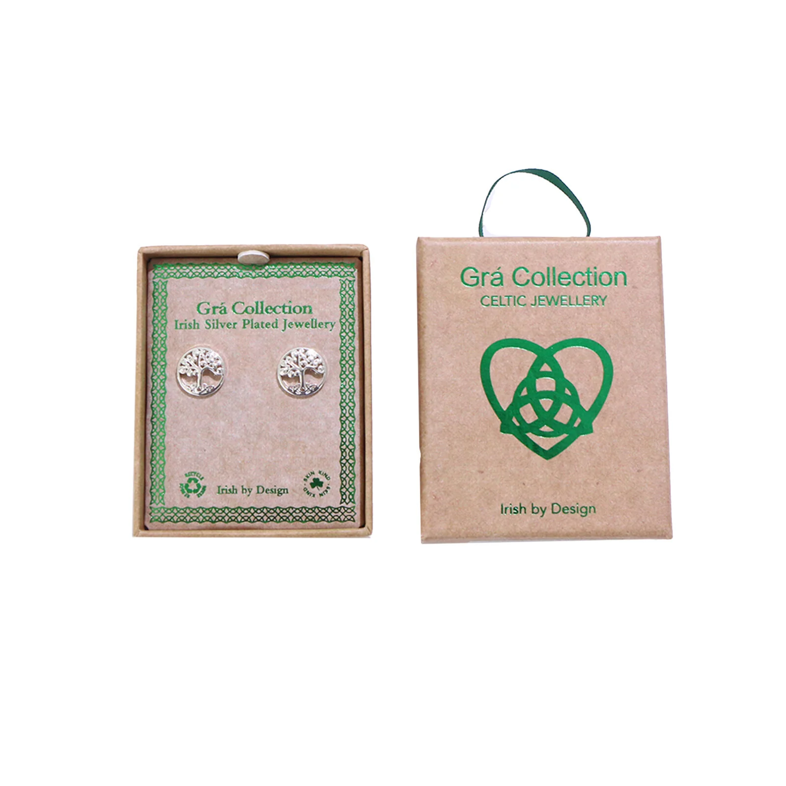 Grá Collection Silver Plated Tree Of Life Earrings - Image 3