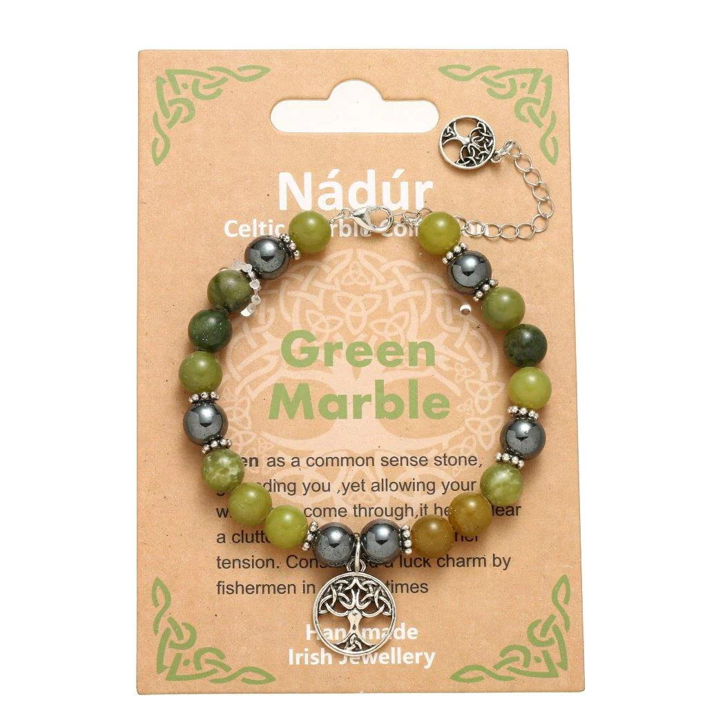 Green Marble Tree of Life Bracelet - Image 3