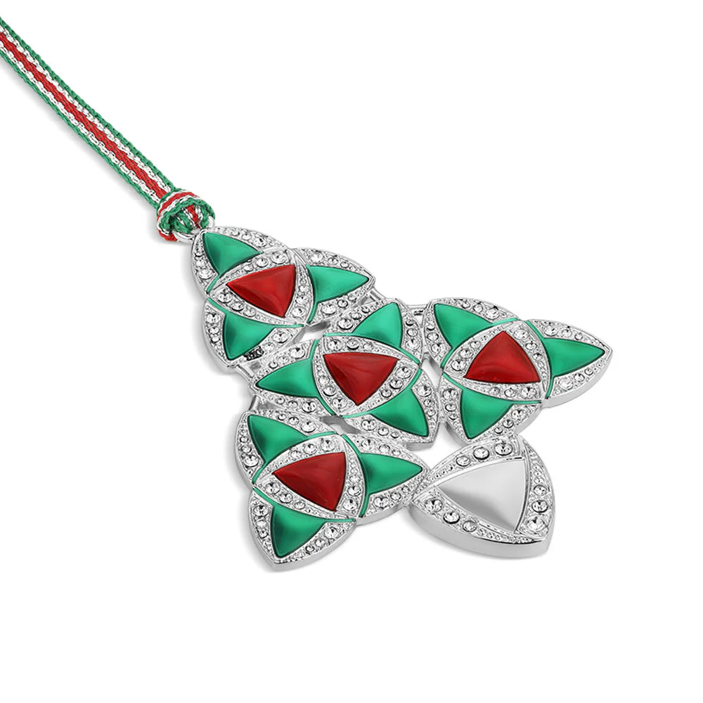 Green & Red Celtic Knot Christmas Tree Ornament - Image 2