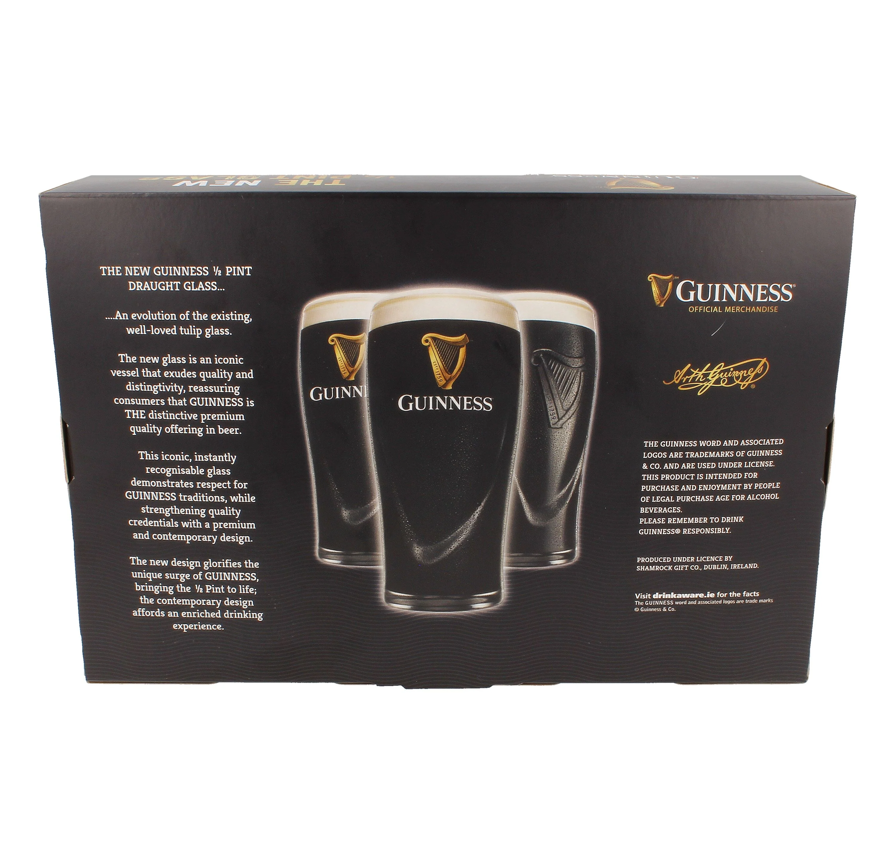 Guinness 2 Pack 1/2 Pint Glass Set - Image 6
