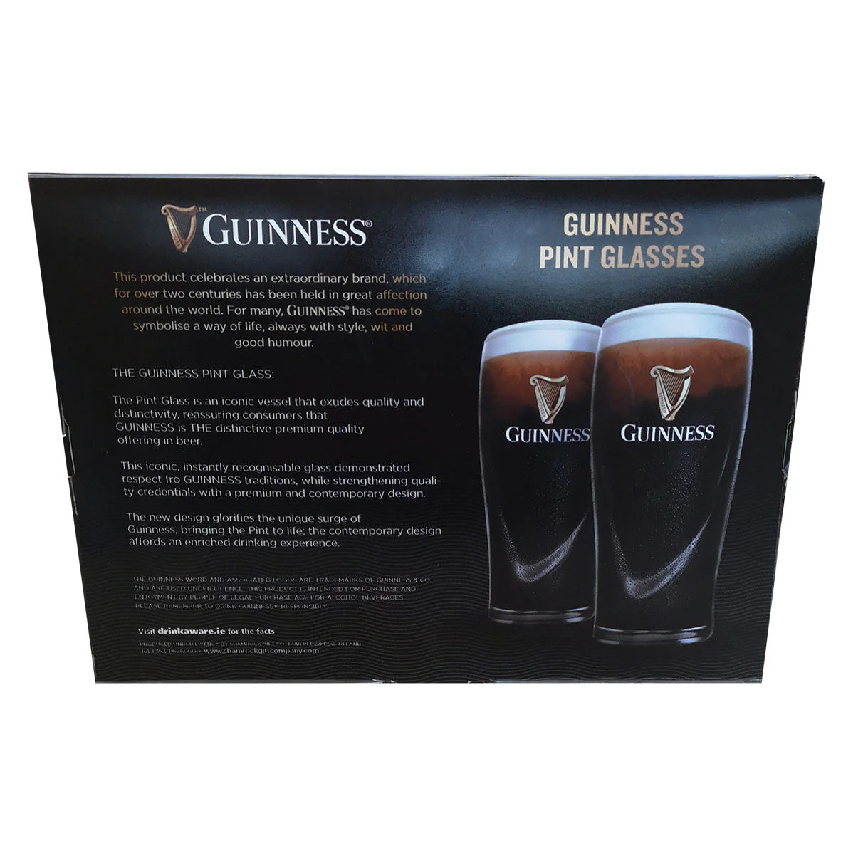 Guinness 2 Pack Pint Glass Set - Image 9