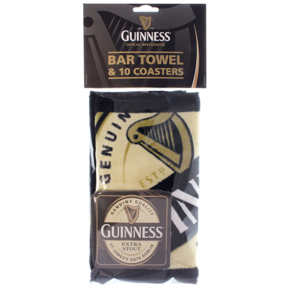 Guinness Bar Towel & Coaster Pack - Image 2