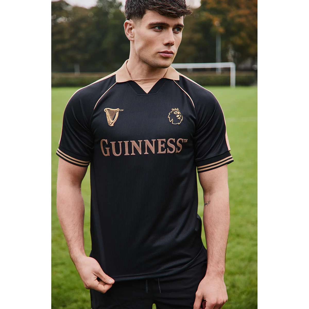 Guinness Black and Brown Premier League Football Top - Image 2