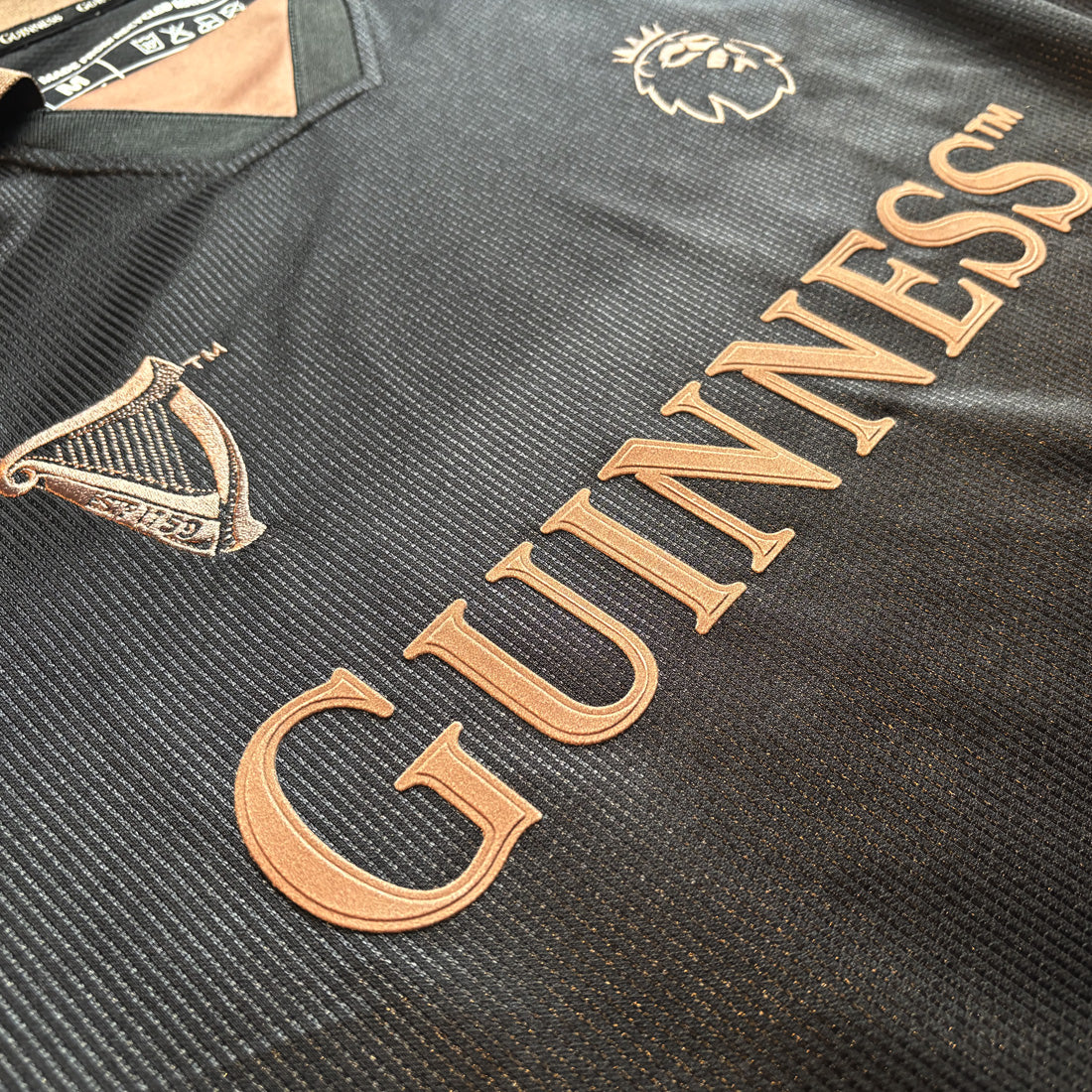 Guinness Black and Brown Premier League Football Top - Image 3