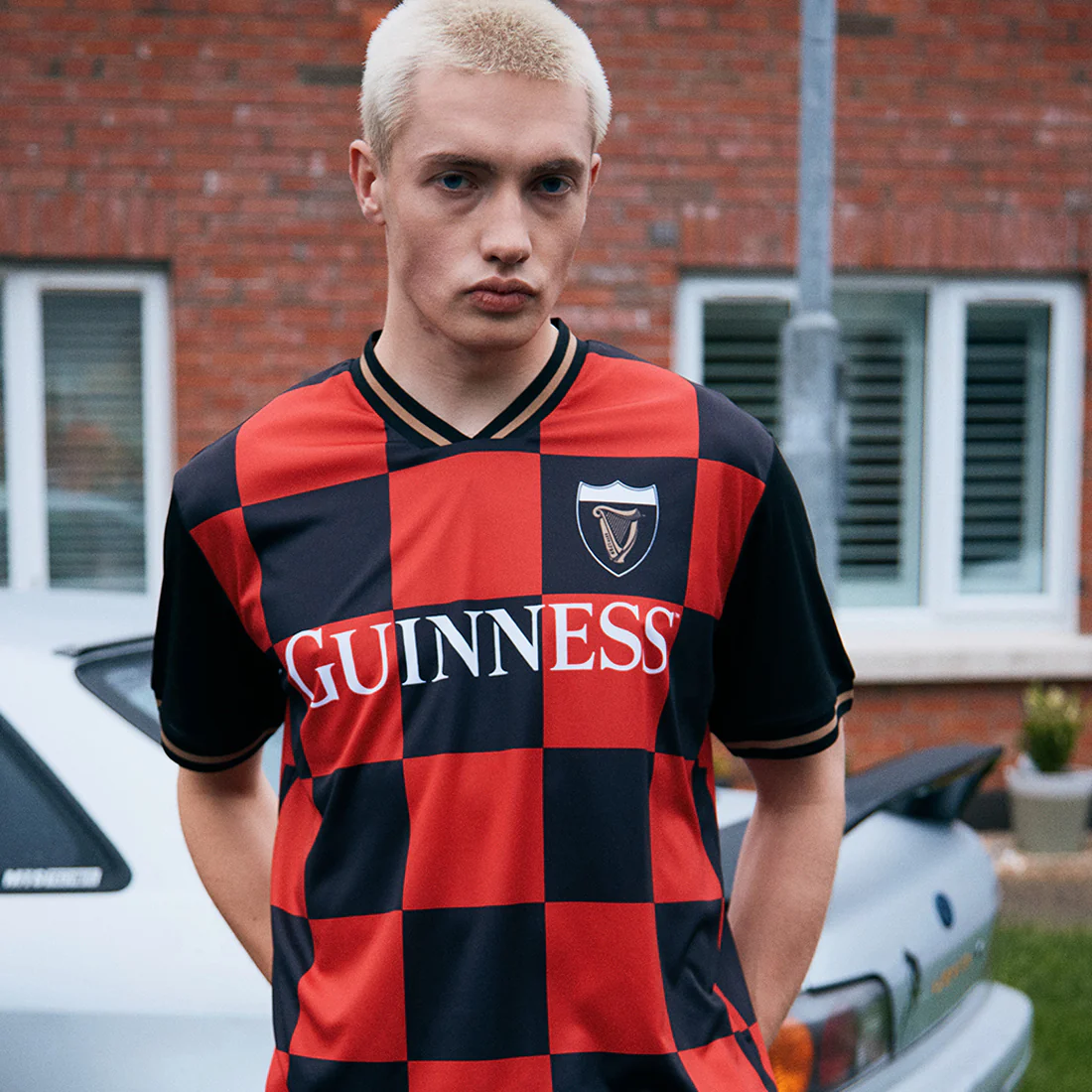 Guinness Black and Red Check Performance Top - Image 2