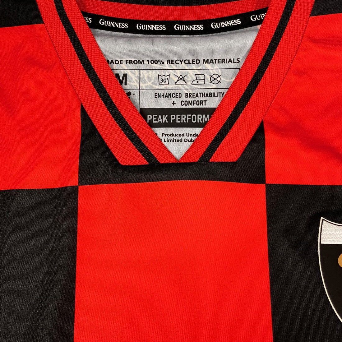 Guinness Black and Red Check Performance Top - Image 4