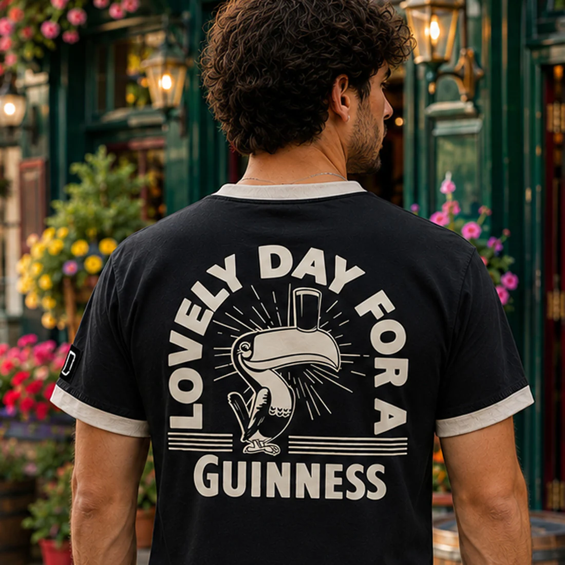 Guinness Black & Cream Toucan Lovely Day T-Shirt - Image 3